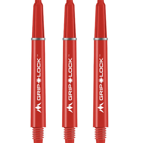 Mission Grip Lock Dart Shafts - Medium, Red