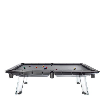 Filotto Black pool table with smoked glass