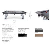 Filotto Black pool table with smoked glass Impatia Filotto Black pool table with smoked glass