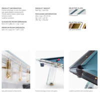 Filotto Gold pooltafel 24K bladgoud Impatia Filotto Gold pooltafel 24K bladgoud