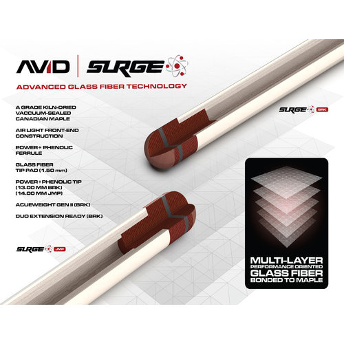 Cuetec Cuetec Avid Surge Jump, gold, pool 3/8x14