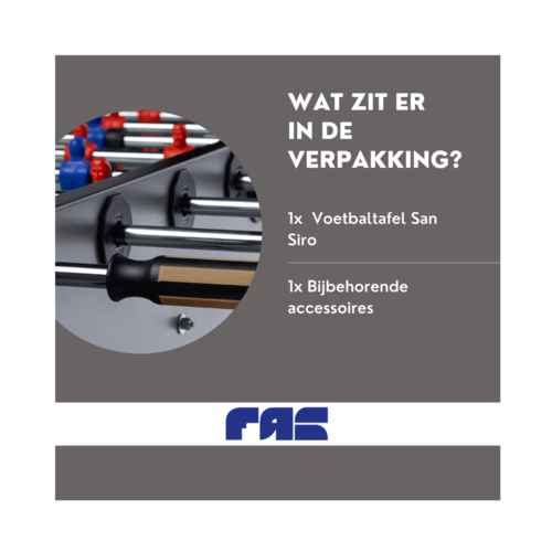 Fas San Siro 2.0 football table with coin insertion and top glass Fas Fas San Siro 2.0 football table with coin insertion and top glass