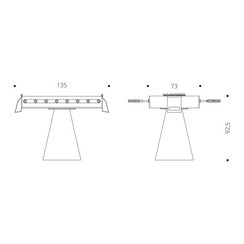 Fas Fas Ghost design football table in black or white in glass