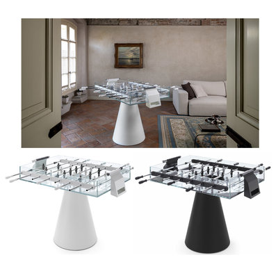 Fas Ghost design fotballbord i svart eller hvitt i glass