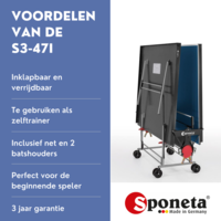 Sponeta Sponeta Bordtennisbord robust blå S3-471