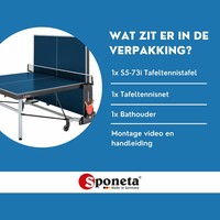 Sponeta Sponeta Bordtennisbord S 5-73 indendørs blå