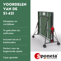 Sponeta Sponeta Tafeltennistafel  S 1-421 indoor groen