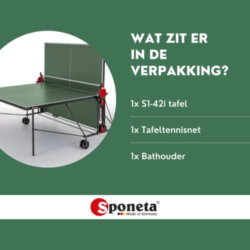 Sponeta Table tennis table S 1-421 indoor green Sponeta Sponeta Table tennis table S 1-421 indoor green