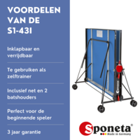 Sponeta Sponeta TTable tennis table S 1-431 indoor blue