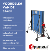 Sponeta TTable tennis table S 1-431 indoor blue Sponeta Sponeta TTable tennis table S 1-431 indoor blue