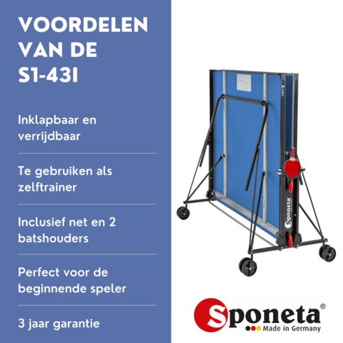 Sponeta Sponeta TTafeltennistafel  S 1-431 indoor blauw