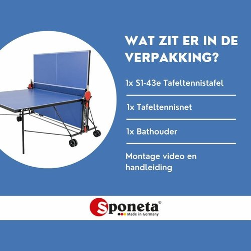 Sponeta Sponeta Table tennis table S 1-43 e indoor blue