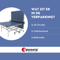 Sponeta Table tennis table s6-131 indoor compact foldable blue Sponeta Sponeta Table tennis table s6-131 indoor compact foldable blue