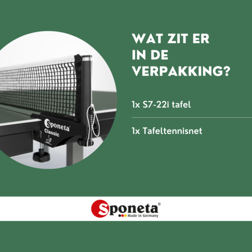 Sponeta Bordtennisbord s7-221 innendørs kompakt grønn Sponeta Sponeta Bordtennisbord s7-221 innendørs kompakt grønn