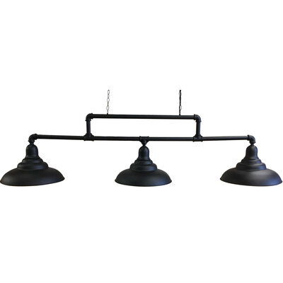 stang lamp 3 kap Industrial Matte Black