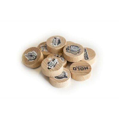 Shuffleboard discs with printing. Incl. hollow discs