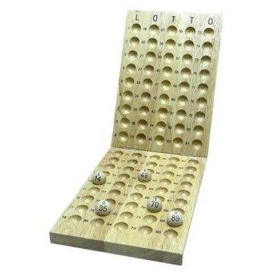 Lotto houten controlebord v.90 ballen 25 mm.