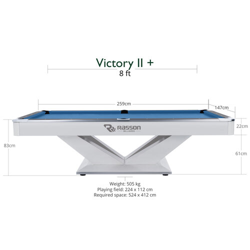 Rasson Pool table Rasson Victory II Plus, White