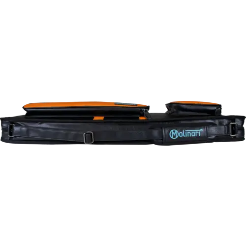 Cue bag Molinari Retro black-orange 3B/6S Molinari Cue bag Molinari Retro black-orange 3B/6S
