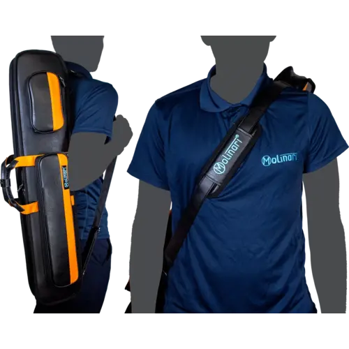 Flatbag Molinari Retro sort-orange 3B/6S Molinari Flatbag Molinari Retro sort-orange 3B/6S