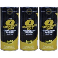 Sun-Glo #2 Speed Shuffleboard Powder Wax – 3 Pack, Tournament Gold, 16 Oz Cans