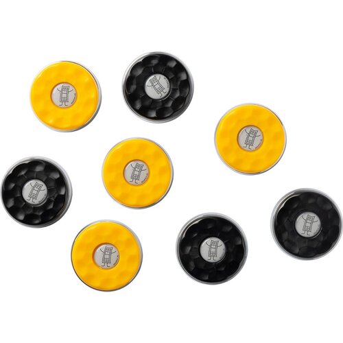 BUFFALO Shuffleboard pucks set 4 x zwart en 4 x geel