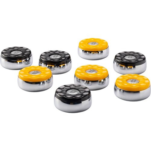 BUFFALO Shuffleboard pucks set 4 x zwart en 4 x geel