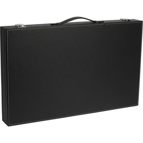 BUFFALO Backgammon inlagd 46 x 30 cm svart