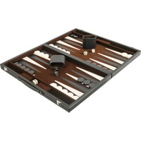 BUFFALO Backgammon inlagd 46 x 30 cm svart
