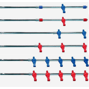 Bordfodbold stang med støbte dukke 1/2/3 og 5 dukker 16mm Bordfodbold stang med støbte dukke 1/2/3 og 5 dukker 16mm