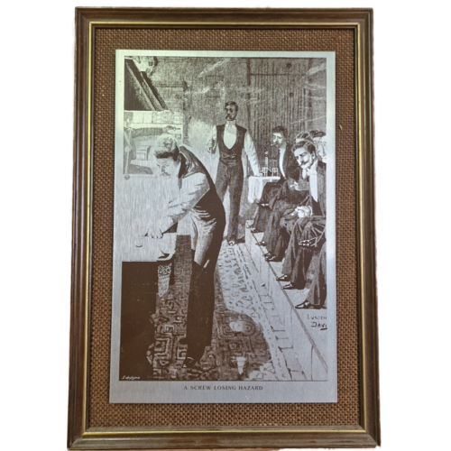 Etset bilde av biljard. Antikk 28,5 x 18,5 cm Etset bilde av biljard. Antikk 28,5 x 18,5 cm