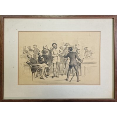 Old print including frame Total size: Dimensions including frame 38 x 29 cm