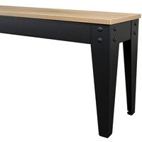 René Pierre Leisure bench Sanded oak / black René Pierre René Pierre Leisure bench Sanded oak / black
