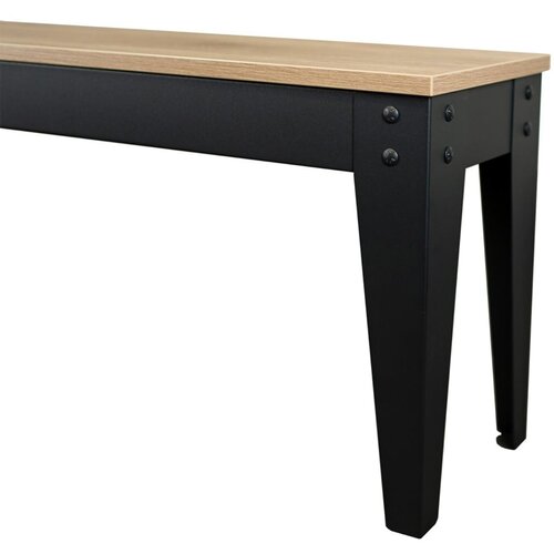 René Pierre Leisure bench Sanded oak / black René Pierre René Pierre Leisure bench Sanded oak / black