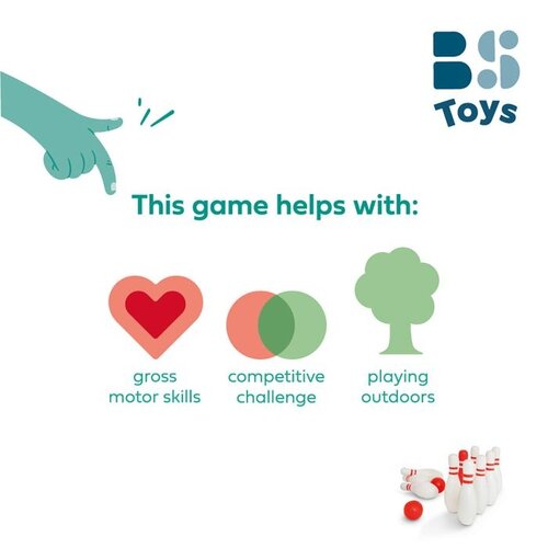 BS Toys Bowling röd och vit BS Toys BS Toys Bowling röd och vit