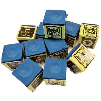 Triangle biljart krijt 12 stuks blauw