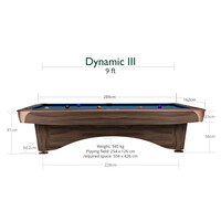 Biljardbord Dynamic III moderne brun 8 og 9 fot Dynamic Biljardbord Dynamic III moderne brun 8 og 9 fot