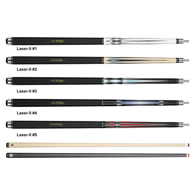 Vaula pool Renzline Laser-II PRO VP2 met Shadow fiber shaft en een Canadese esdoorn shaft. Dus incl 2 shafts.