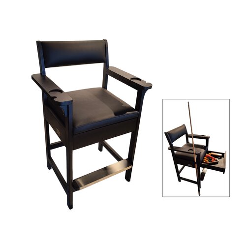 Billardstol med opbevaringsplads. Sort egetræslook. Lexor Billardstol med opbevaringsplads. Sort egetræslook.