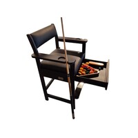 Biljart speler stoel met opbergruimte. zwart eiken look Lexor Biljart speler stoel met opbergruimte. zwart eiken look