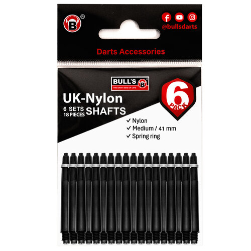 BULL'S UK-Nylon Shaft bulk 6 x 3 pairs BULL'S UK-Nylon Shaft bulk 6 x 3 pairs