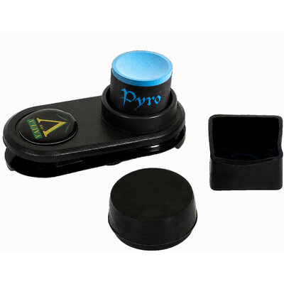 Vaula Chalk Holder. For round and square billiard chalk. With trouser clip. Magnetic, with closing cap.