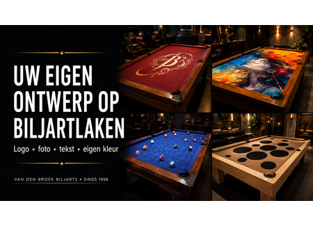 Biljartlaken bedrukken met eigen ontwerp