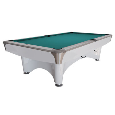 Biljardbord Dynamic IV, 2,7 meter, skinnende hvitt