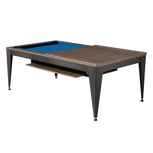Biljardbord Dynamic spisebord, Vancouver III, 2,1 meter, svart/brun, blått stoff Dynamic Biljardbord Dynamic spisebord, Vancouver III, 2,1 meter, svart/brun, blått stoff