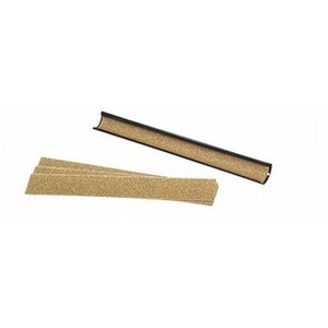 Pomeranian file metal long. Includes 2 strips of sandpaper