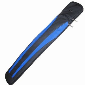 Cue bag 1/2 black with blue