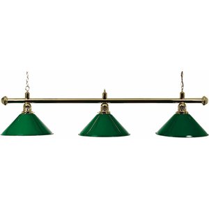 Pool billardlampe med tre nuancer, grøn