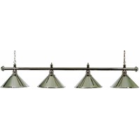 Poolbiljardlampa med 4 kepsar, krom. Poolbiljardlampa med 4 kepsar, krom.