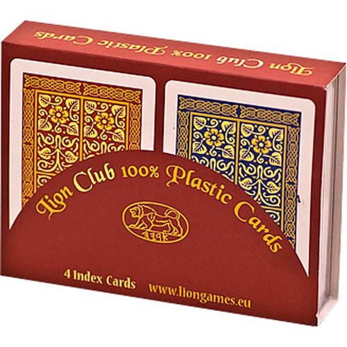 Poker kaarten Lion 100% plastic x2, Bridge LION-GAMES Poker kaarten Lion 100% plastic x2, Bridge